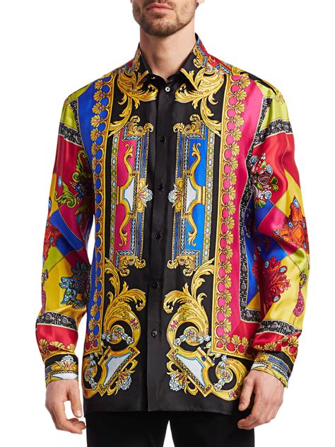 versace shirt mens green|vintage Versace men's shirts.